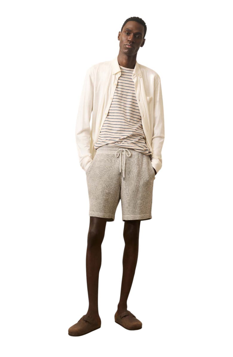 Faherty White Water Organic Cotton Blend Drawstring Shorts, Alternate, color, 