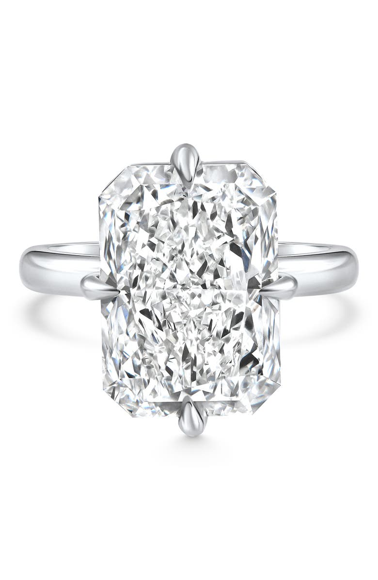 Bliss Diamond Certified 11Ct Radiant Diamond Solitaire Engagement Ring 14k Gold/Pt Lab Grown, Main, color, 