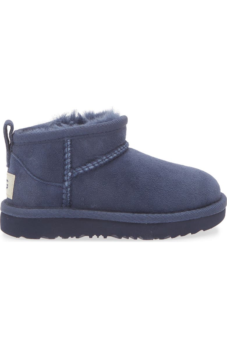 UGG<sup>®</sup> Kids' Classic Ultra Mini Water Resistant Boot, Alternate, color, New Navy