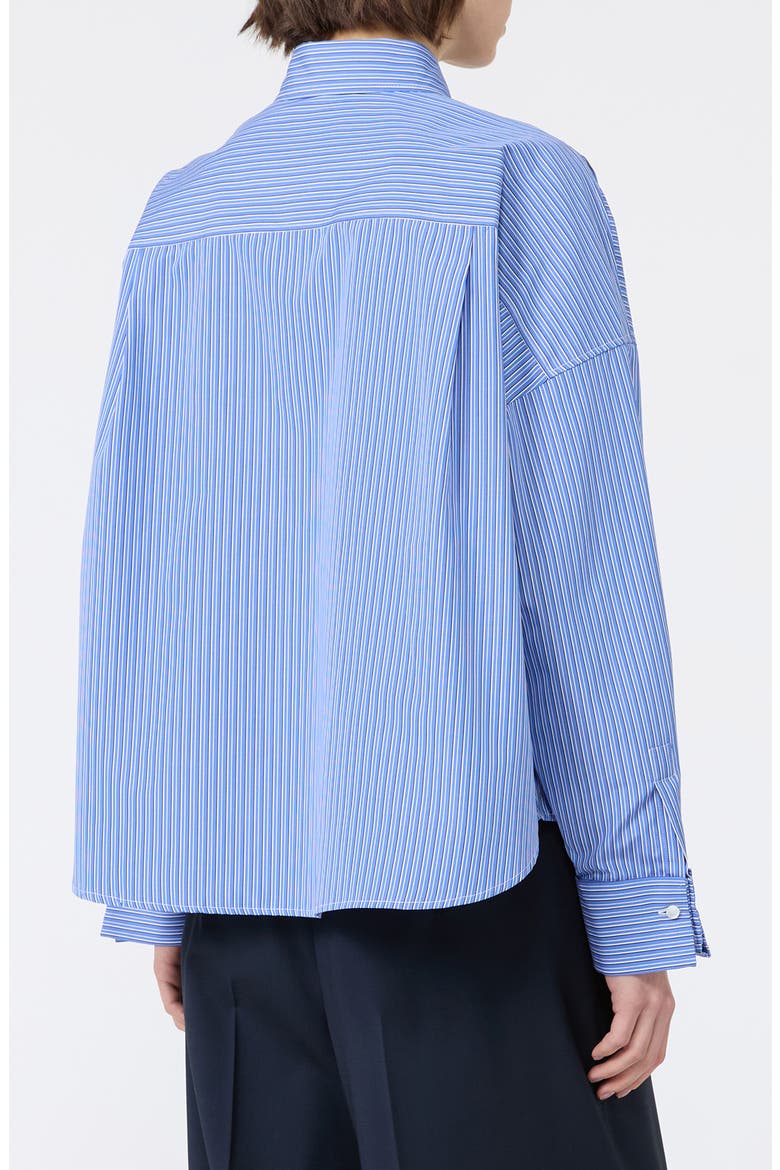 Striped Cotton Shirt, Alternate, color, CORNFLOWER