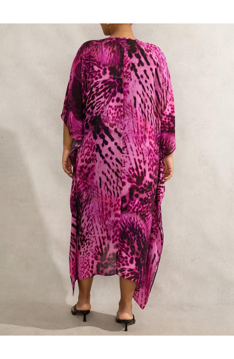 Live Unlimited Animal Print Kaftan Dress, Alternate, color, Pink