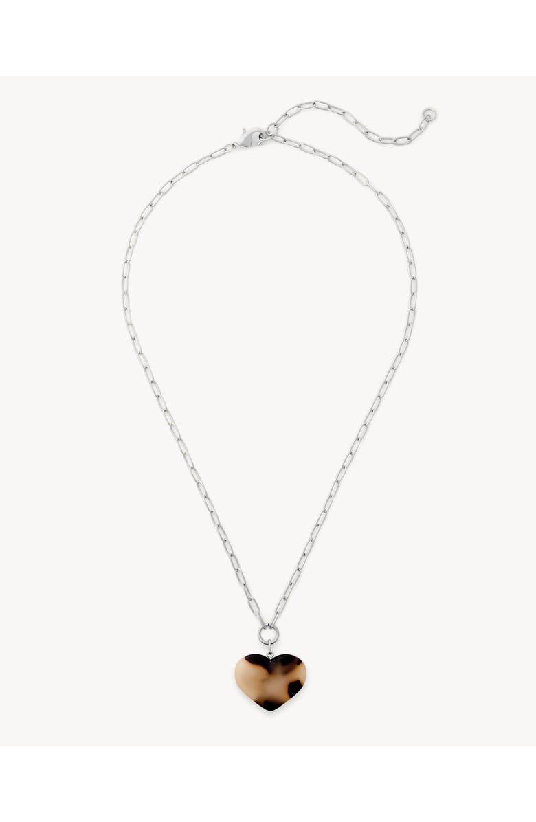 MACHETE Midi Heart Pendant Necklace, Alternate, color, White Shell