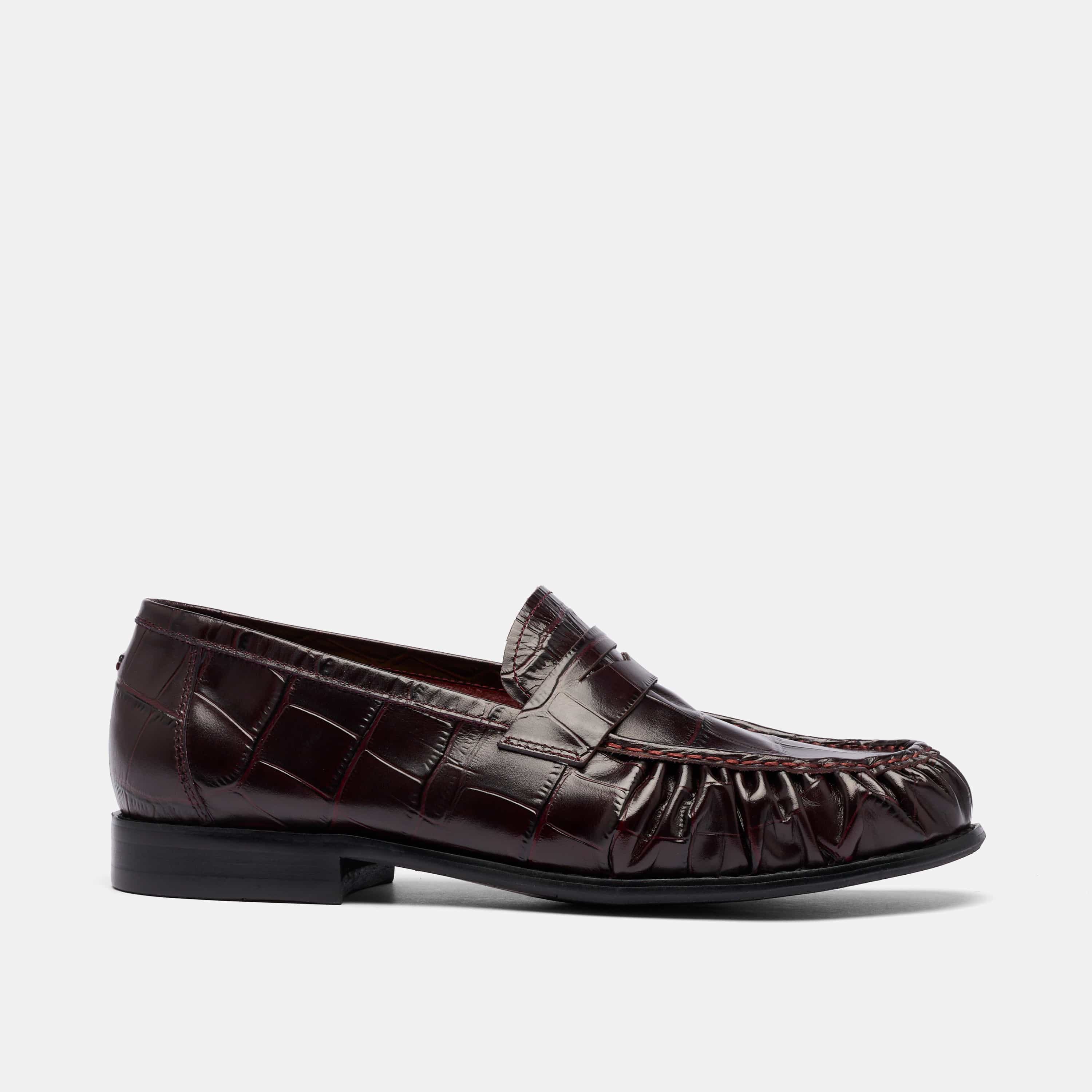 Burgundy Croc