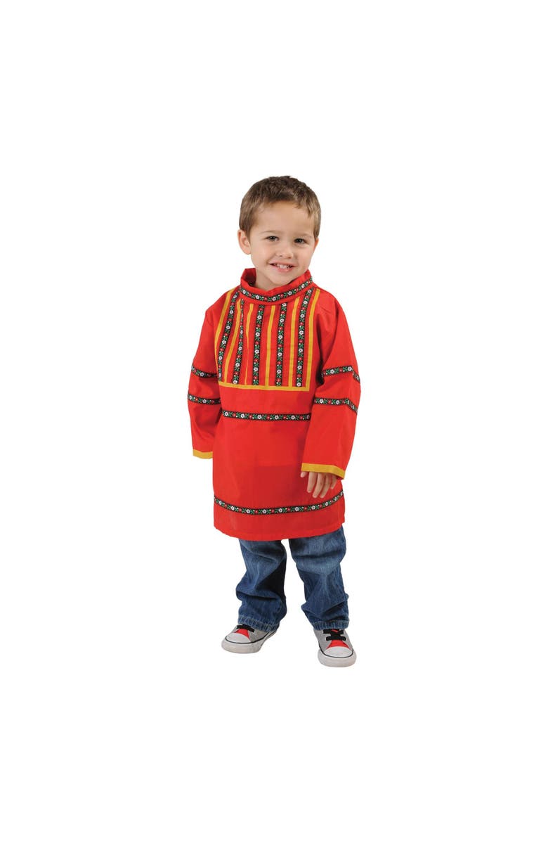 Kaplan Early Learning Company Festive Russian Kosovorotka Boy Garment, Alternate, color, Red
