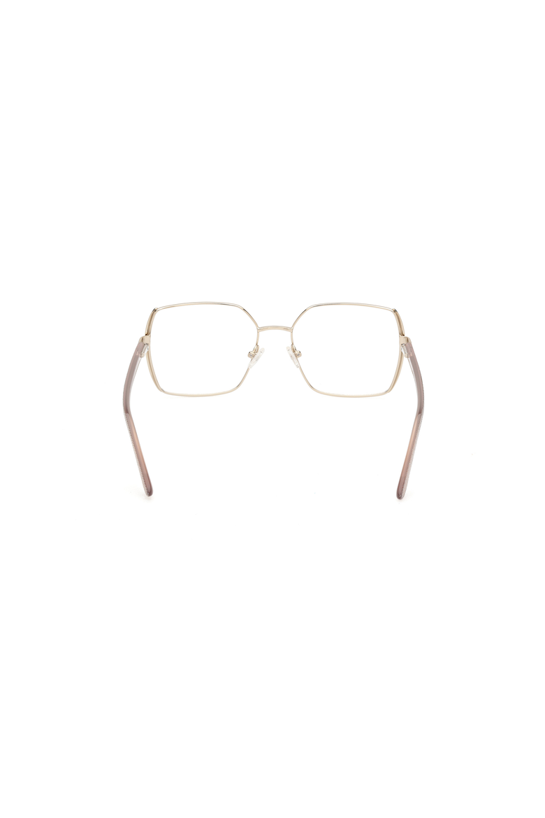 Geometric Metal Eyeglasses, Alternate, color, Beige