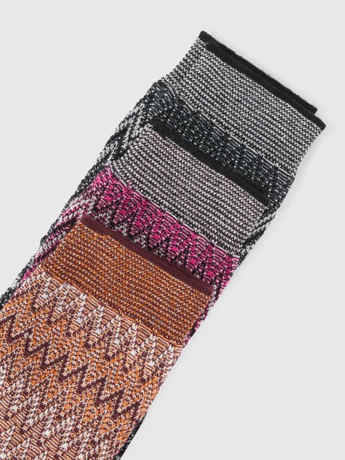 MISSONI MISSONI SET OF 3 ZIG ZAG SOCKS 