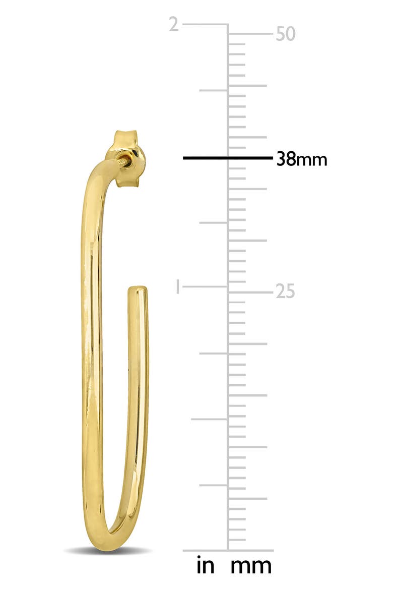 Rectangular Open Hoop Earrings, Alternate, color, GOLD