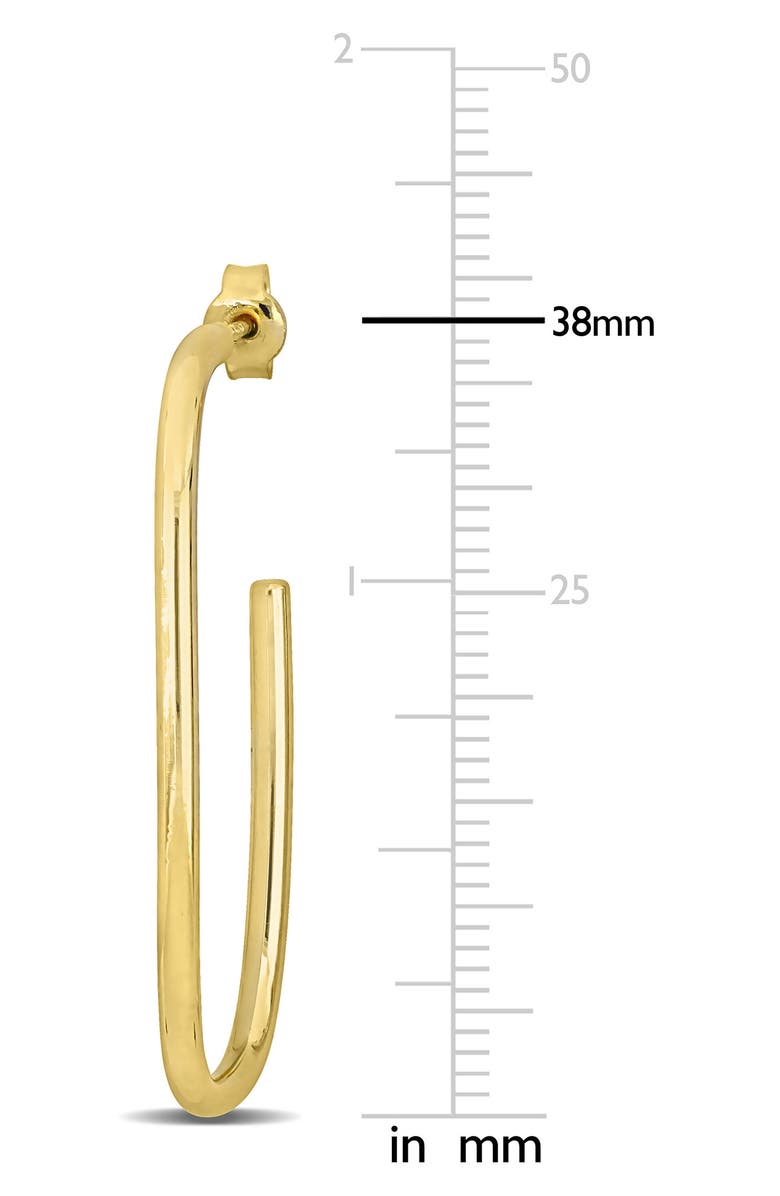 DELMAR Rectangular Open Hoop Earrings, Alternate, color, Gold