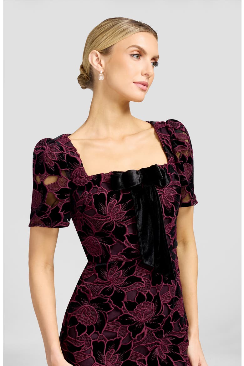 Clarke Floral Lace Minidress, Alternate, color, DEEP PLUM MULTI