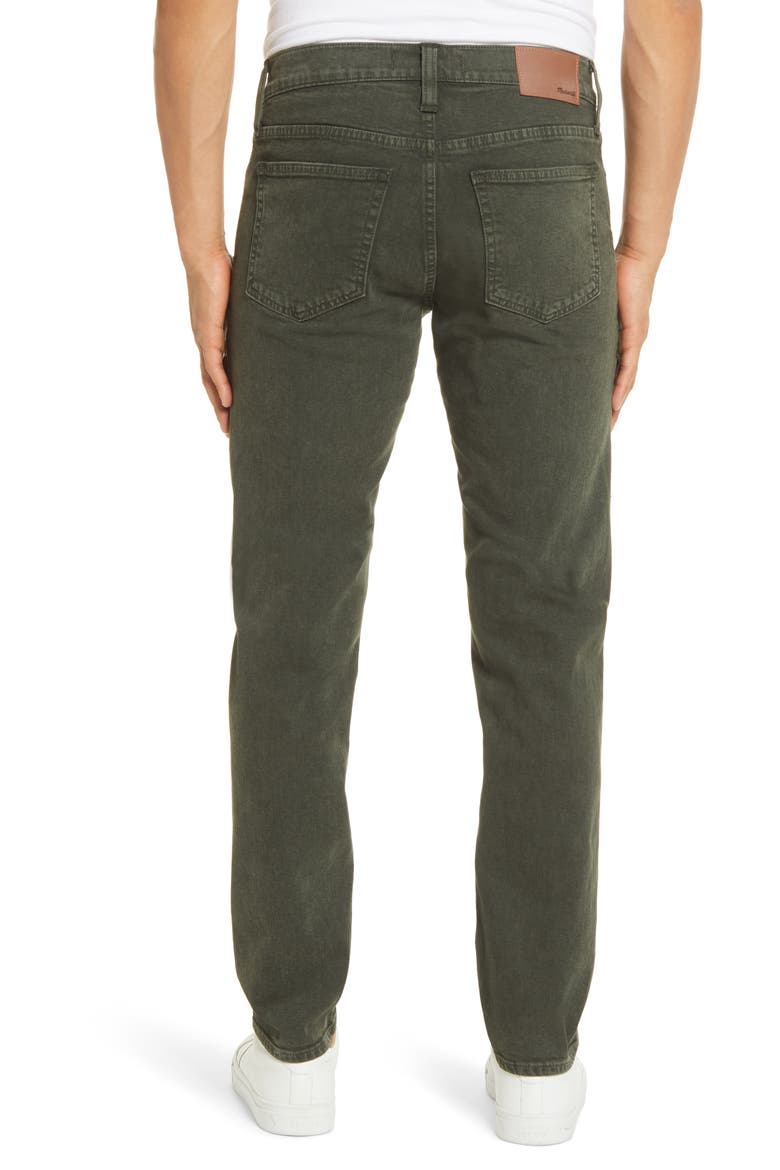 Garment Dyed Slim Everyday Flex Jeans, Alternate, color, TENT GREEN