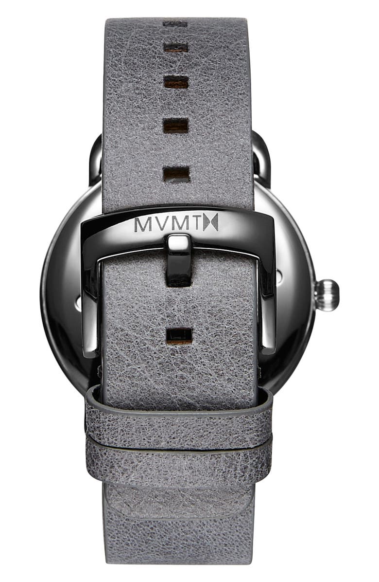 MVMT WATCHES MVMT Revolver Leather Strap Watch, 41mm, Alternate, color,