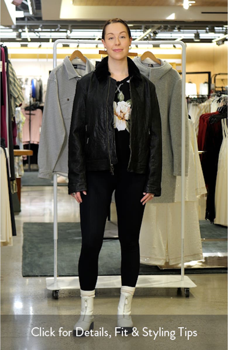 Sant Moto Jacket with Genuine Shearling Collar, sales video thumbnail