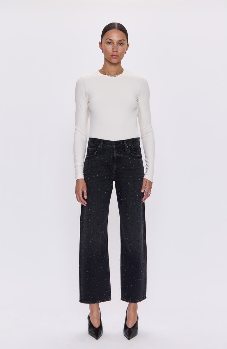 Pistola Lexi Diamante Jeans, Alternate, color, Silver Screen