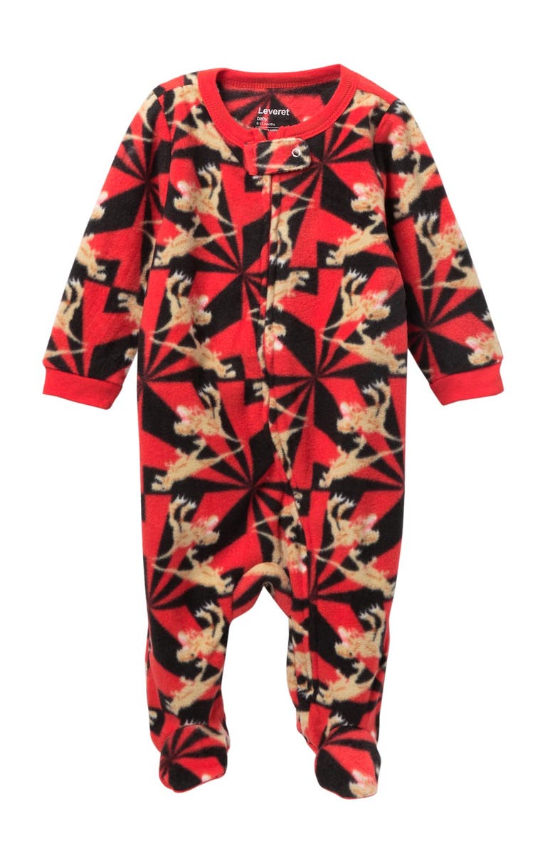 Leveret T-Rex Fleece Sleeper, Main, color, 