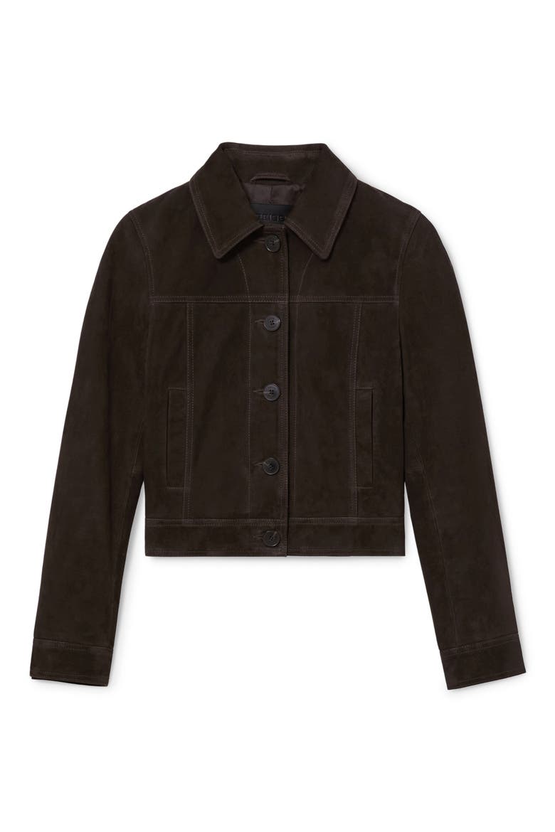 Callie Leather Jacket, Alternate, color, EBONY BROWN