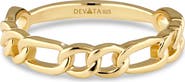 DEVATA Figaro Link Ring in Gold Plated Sterling Silver