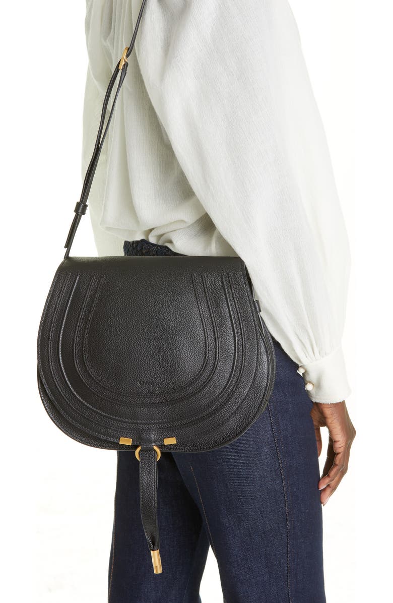 Chloé Medium Marcie Leather Crossbody Bag, Alternate, color,