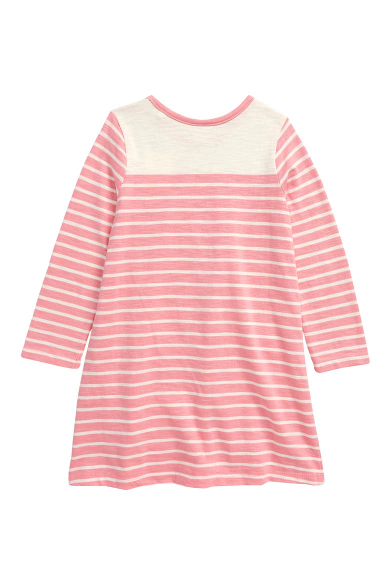 Kids' Fun Pocket Rainbow Jersey Dress, Alternate, color, PINK LEMONADE GOLD SPOT