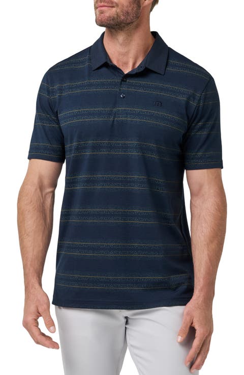 Heater Jersey Striped Performance Polo