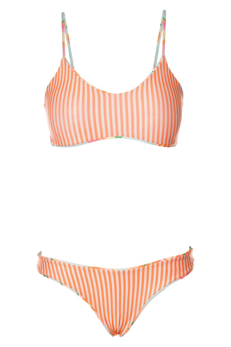 Fiesta Bloom Iconic Reversible Bikini Bottoms, Alternate, color, OPEN BLUE