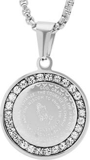 HMY JEWELRY The Serentiy Prayer Crystal Pendant Necklace