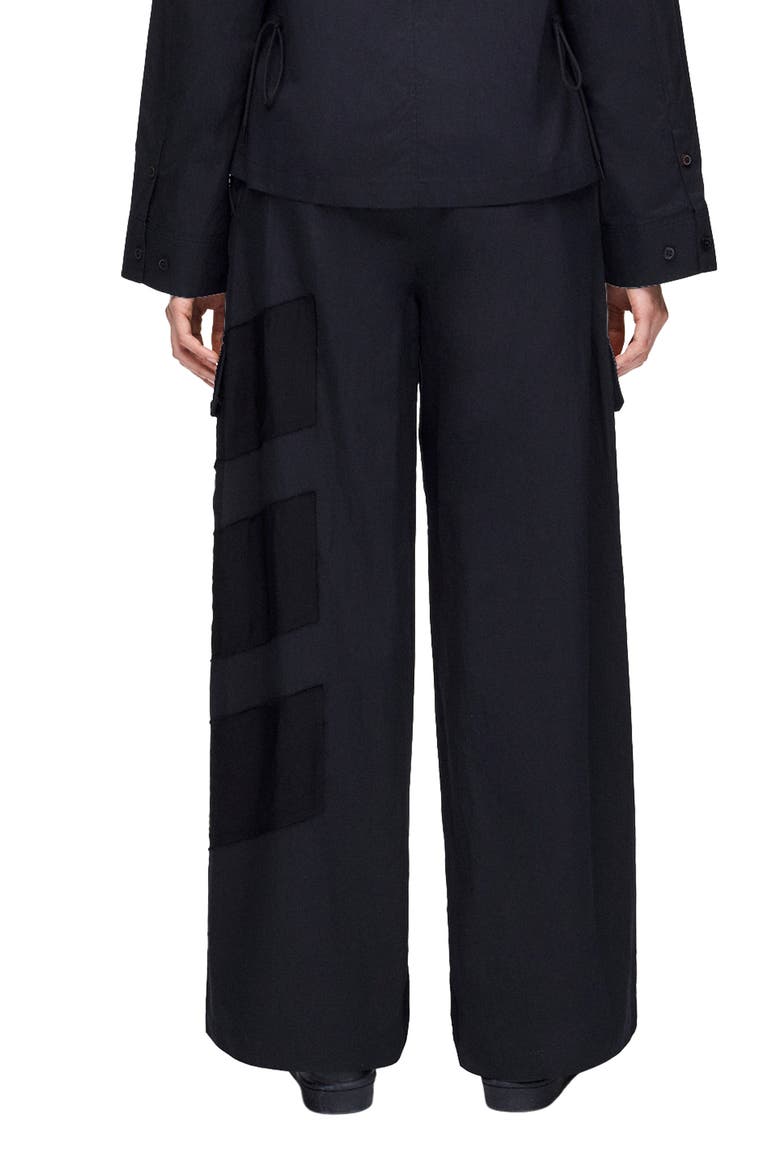 Wide Leg Cargo Pants, Alternate, color, BLACK/