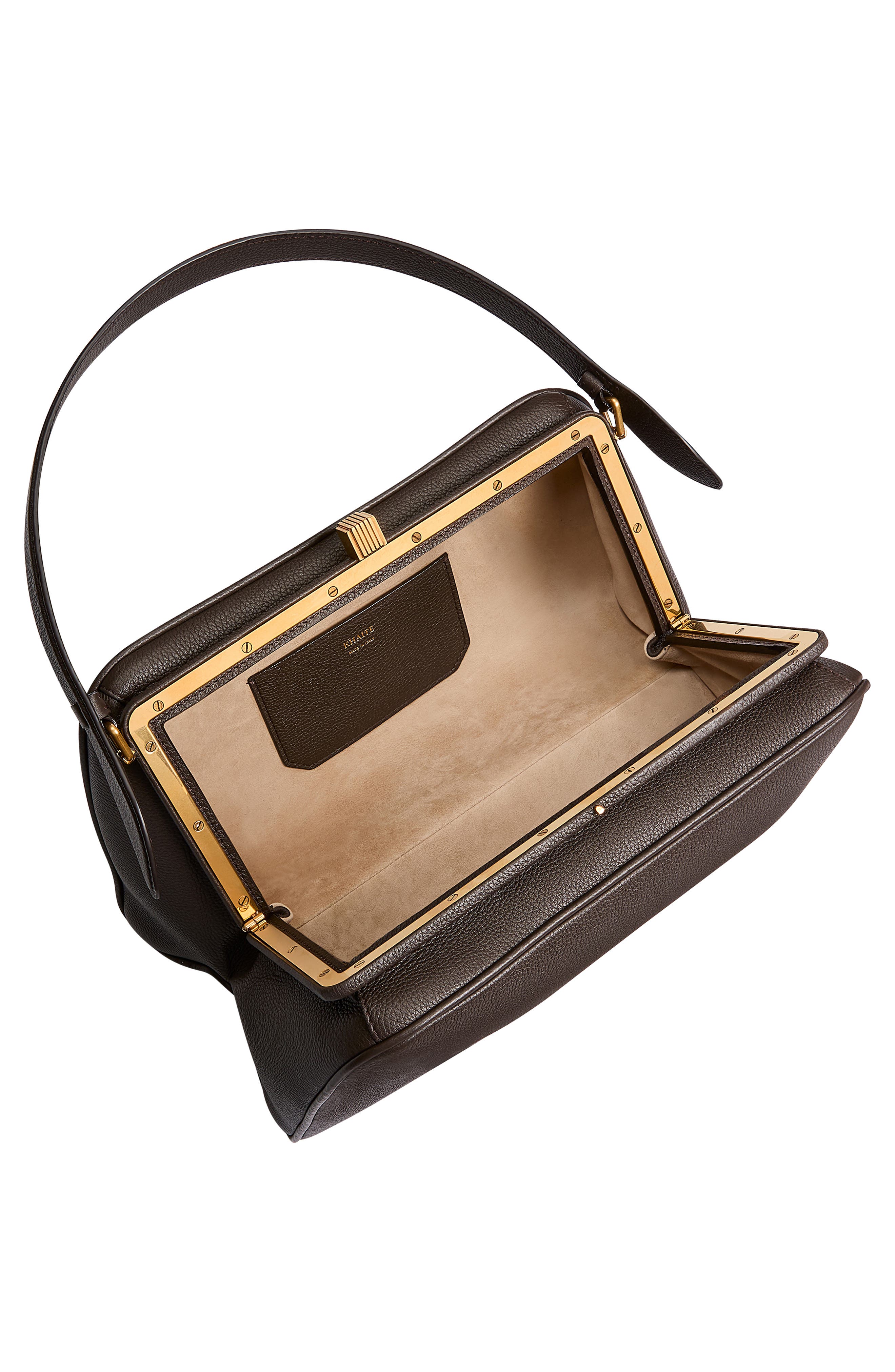 Khaite Cate Leather Top Handle Bag, Alternate, color, 