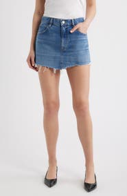 FRAME The Cutoff Denim Miniskirt