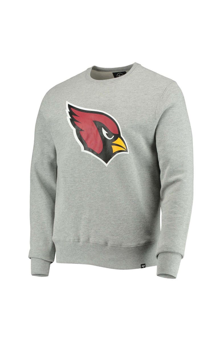 '47 Men's '47 Heathered Gray Arizona Cardinals Imprint Headline Logo Pullover Sweatshirt, Alternate, color, Heather Gray