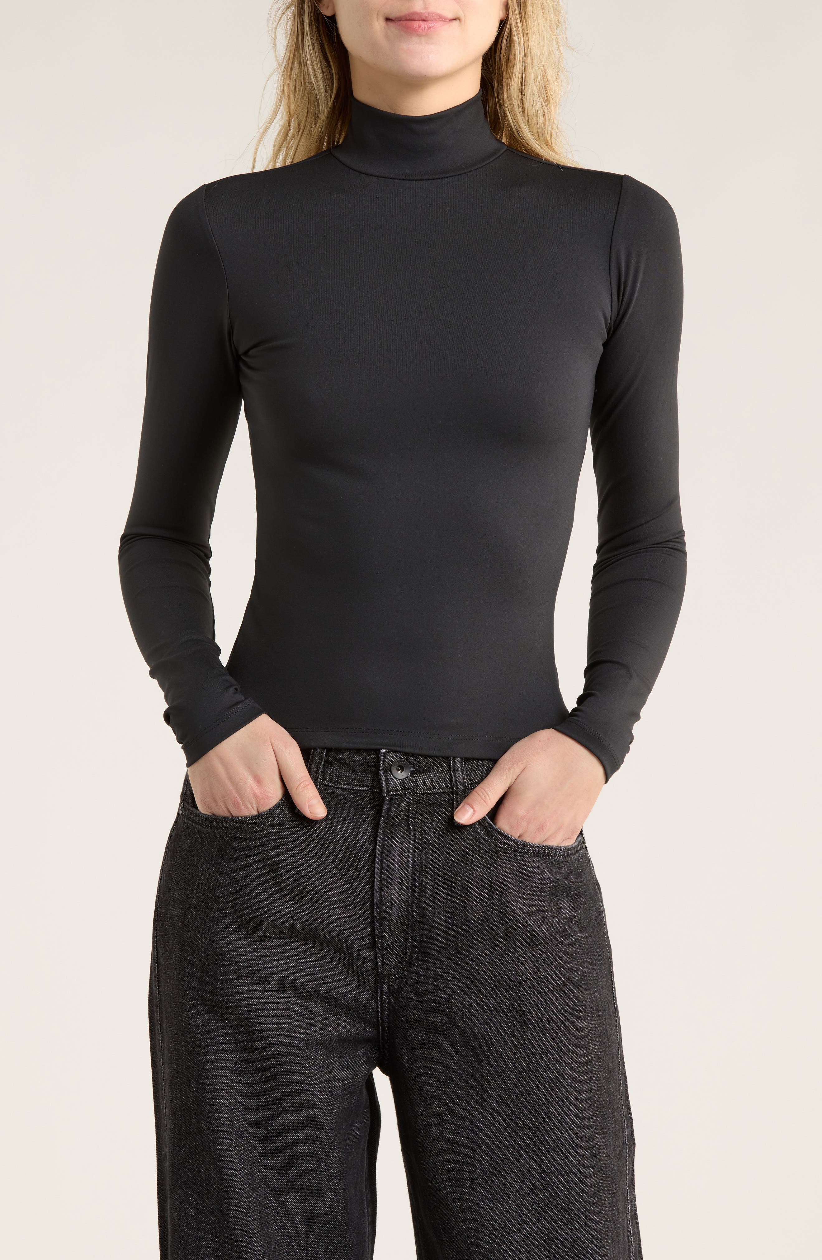 rag & bone Enhance Long Sleeve Turtleneck Top