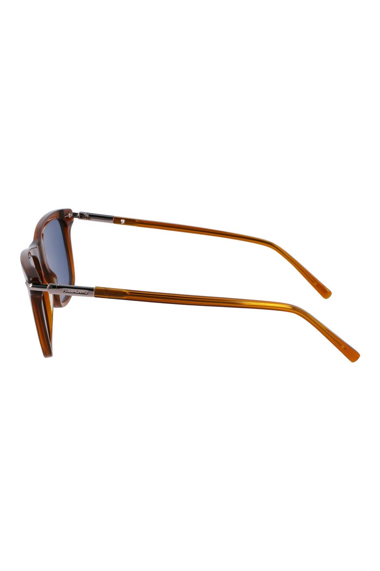 54mm Modified Rectangular Sunglasses, Alternate, color, TRANSPARENT BROWN
