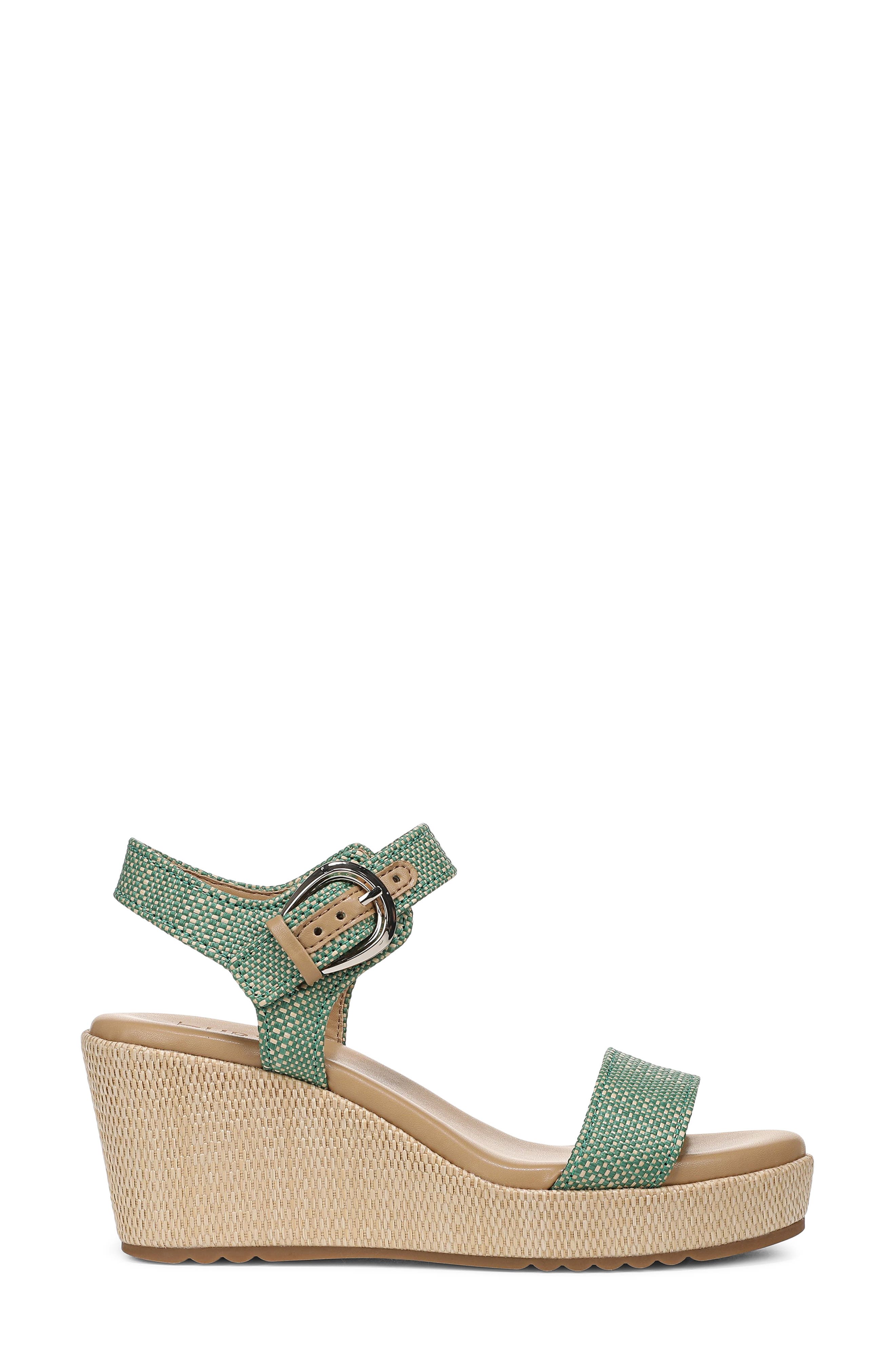 Stella Platform Wedge Sandal, Alternate, color, GREEN MULTI