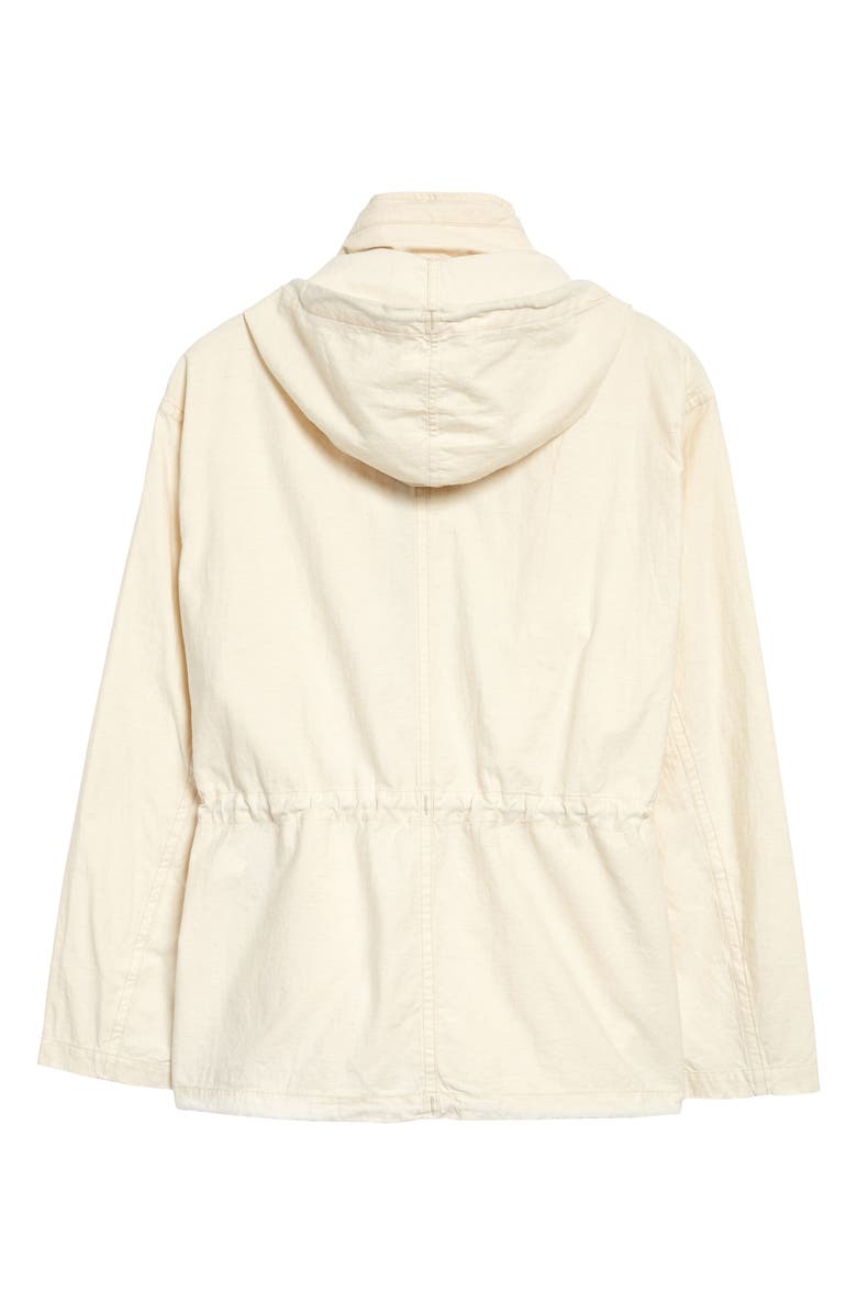 Double RL RRL Hughes Drawstring Waist Cotton & Flax Sateen Pullover, Alternate, color, 