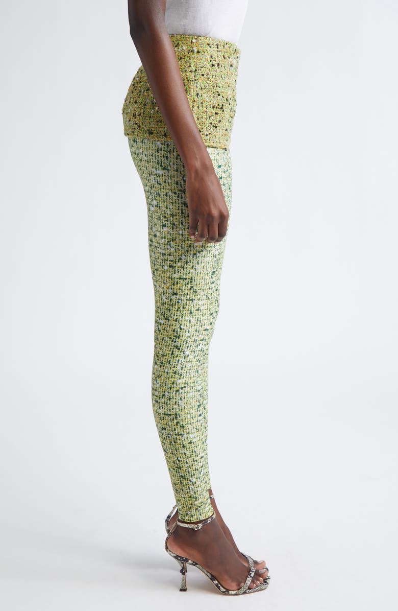 DIESEL<sup>®</sup> P-Hour Bouclé Skirt with Trompe l'Oeil Leggings, Alternate, color, Fern