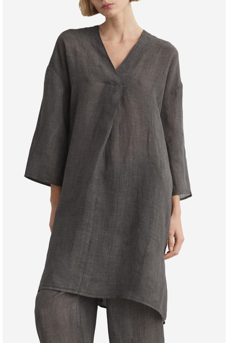 Ramie Caftan, Main, color, CHARCOAL