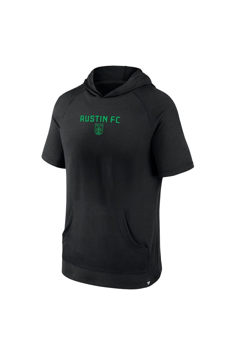 Men's Fanatics Black Austin FC Match Raglan Short Sleeve Pullover Hoodie, Alternate, color, Black
