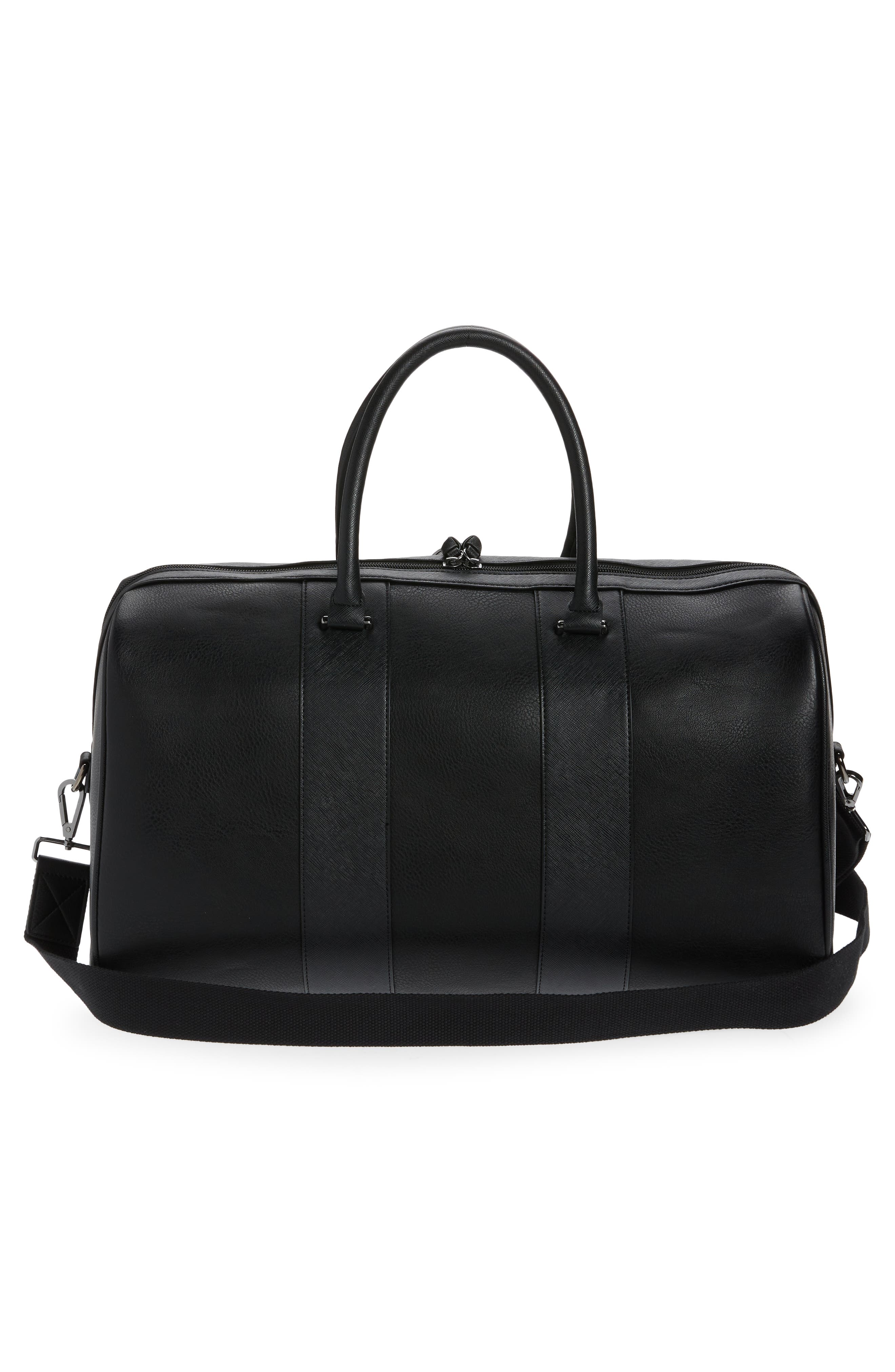 Ted Baker London Everyday Stripe Faux Leather Holdall Bag, Alternate, color, 