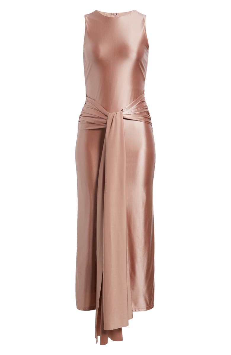 Rare London Liquid Jersey Cocktail Dress, Alternate, color, Blush