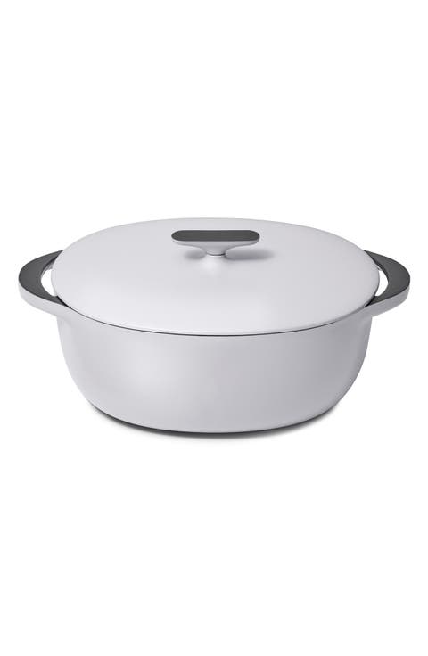 Enameled Cast Iron 8.5-Quart Oval Dutch Oven with Lid