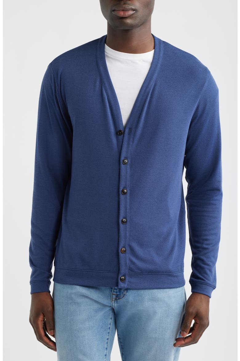 Latrobe Performance Button-Front Cardigan, Alternate, color, NAVY