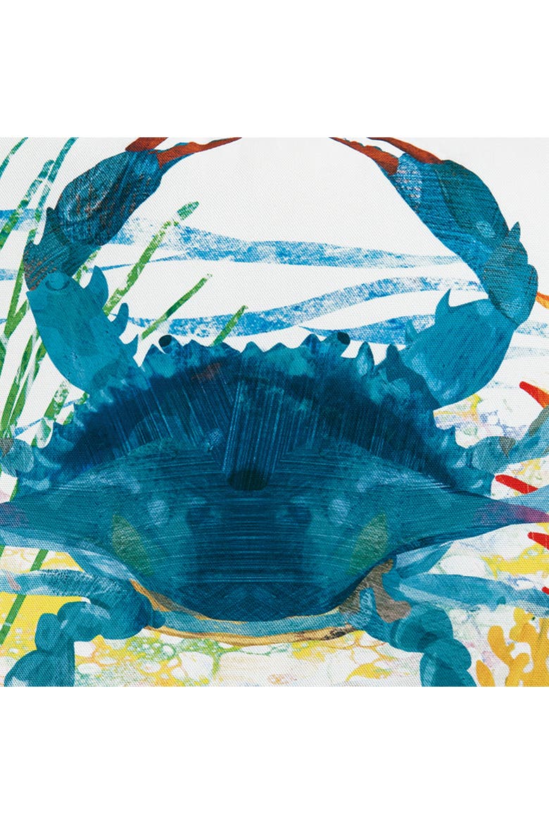 Blue Crab HD Printed Indoor/Outdoor Accent Throw Pillow 18" x 18", Alternate, color, Blue