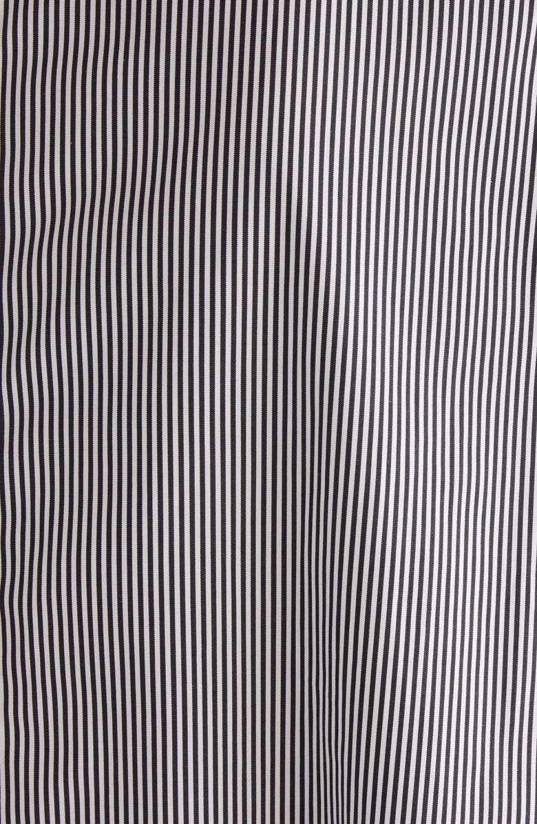 Givenchy Twisted Sleeve Stripe Cotton Overshirt, Alternate, color, White/ Black