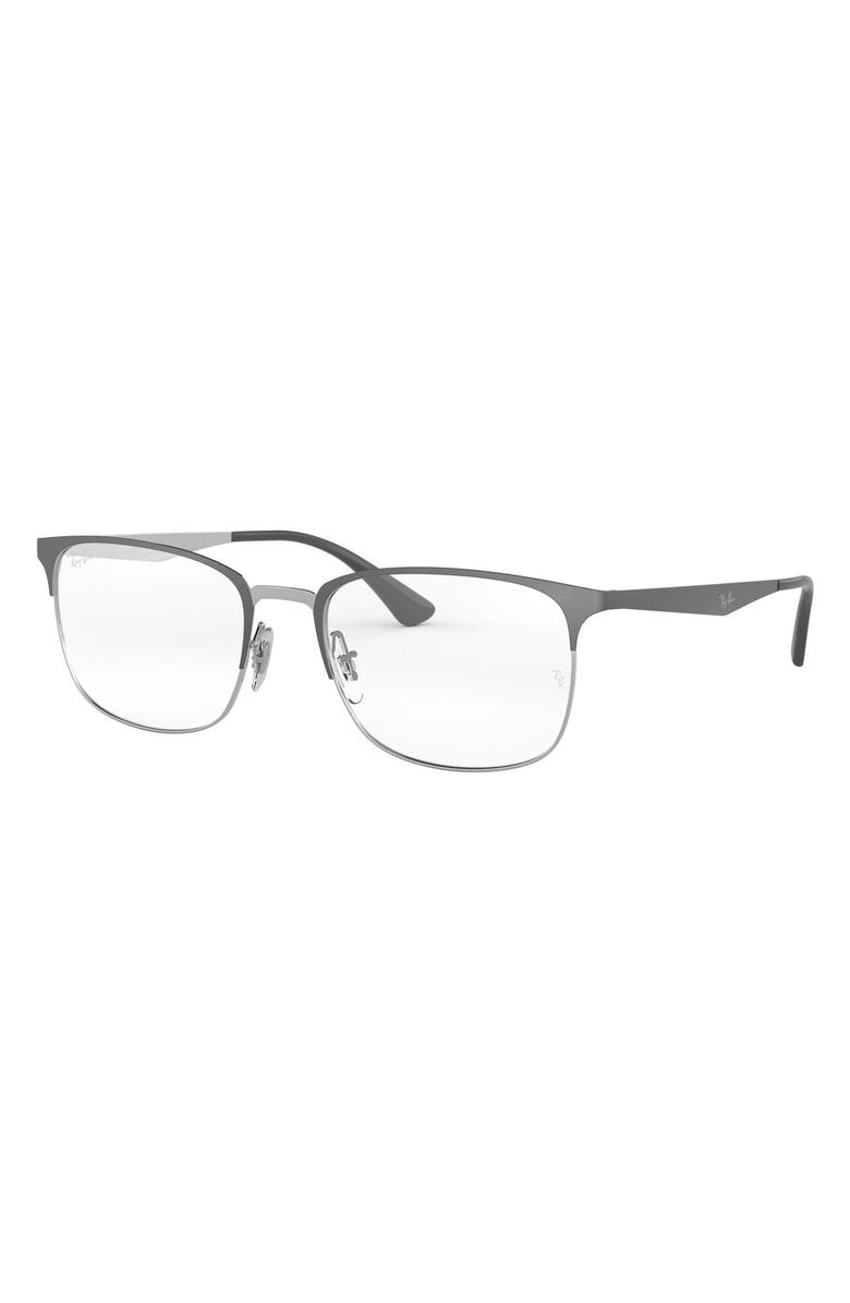 Ray-Ban 52mm Optical Glasses, Alternate, color, Grey Silver