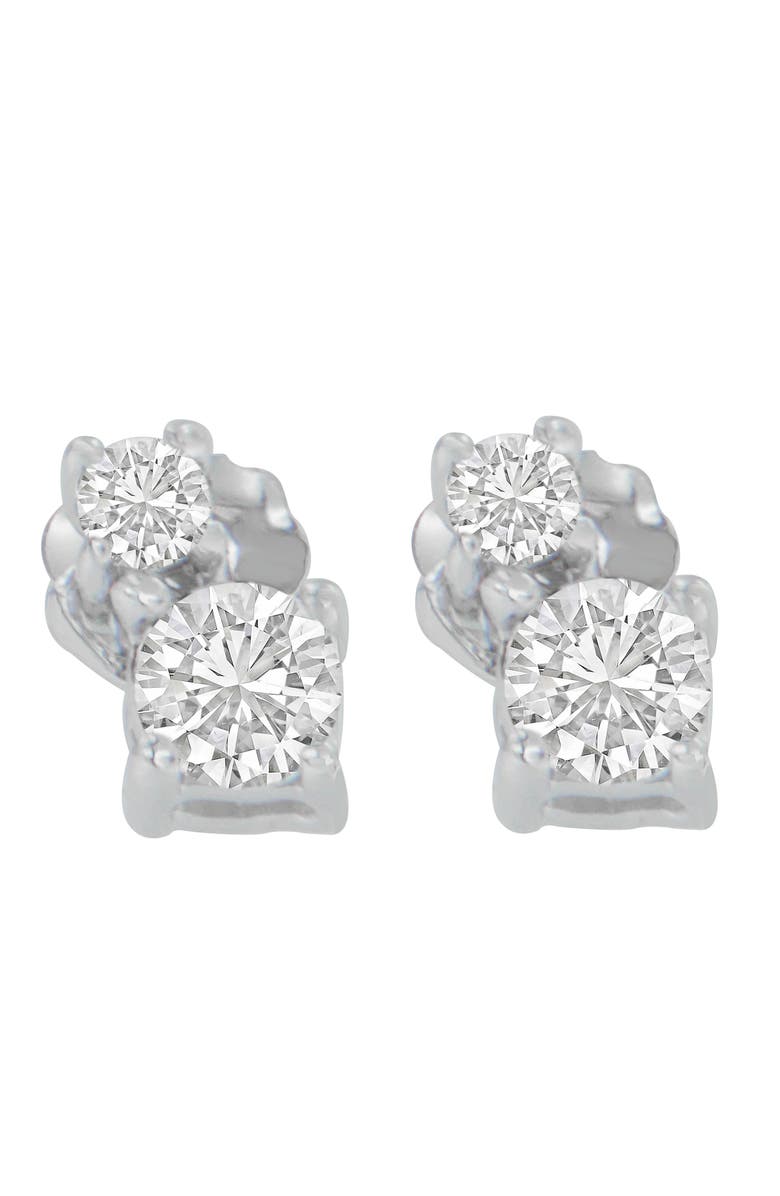 Haus of Brilliance 14K White Gold 1/2 Cttw Round Diamond Earrings, Main, color, White
