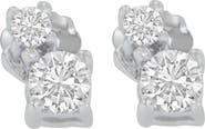 Haus of Brilliance 14K White Gold 1/2 Cttw Round Diamond Earrings