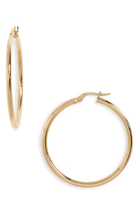 35mm Gold Hoop Earrings