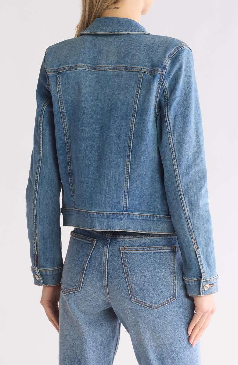 7 For All Mankind Classic Trucker Denim Crop Jacket, Alternate, color, 