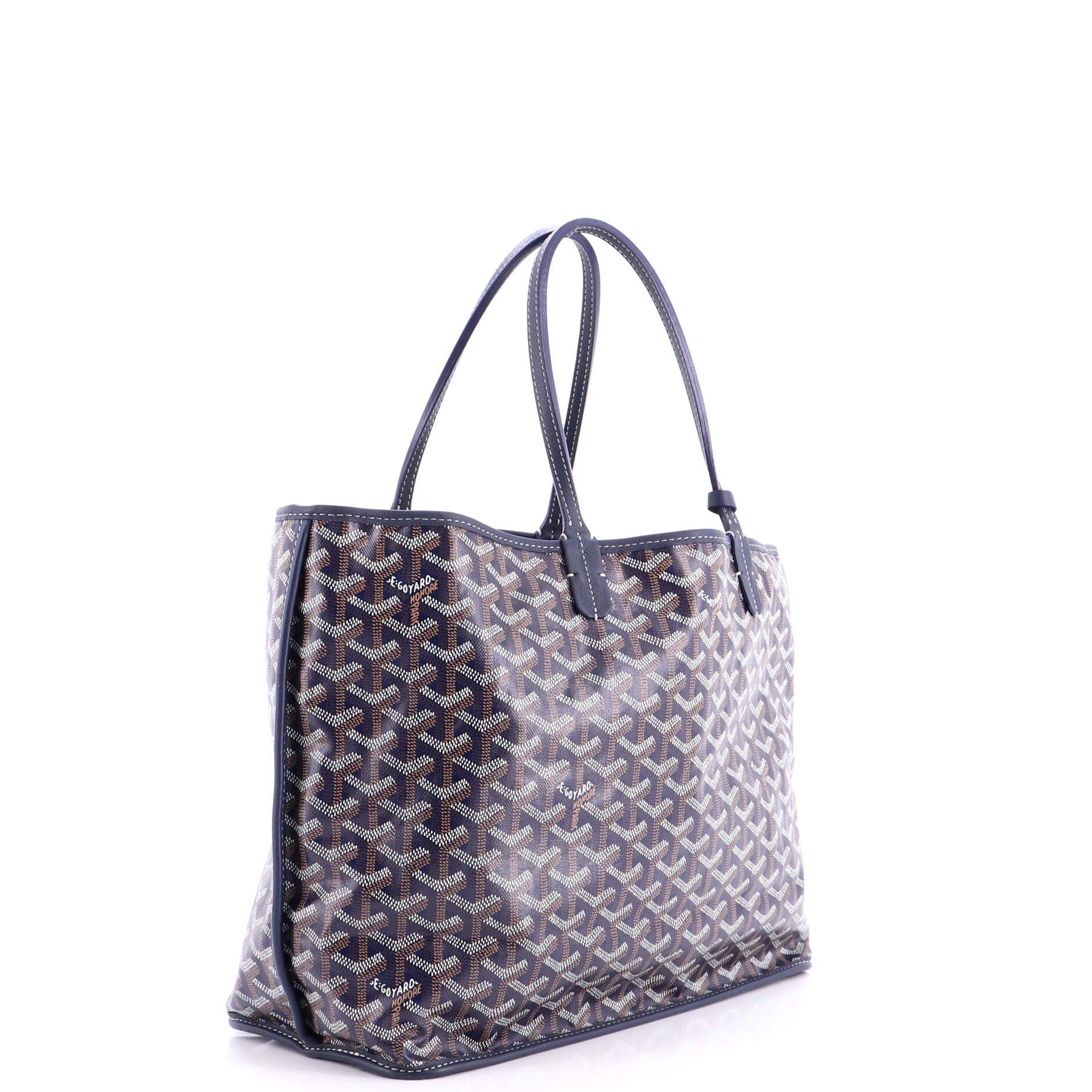 Pre-Owned Goyard Anjou Reversible Tote Coated Canvas PM, Alternate, color, Blue