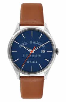 Ted Baker Leytonn Leather Strap Watch, 40mm