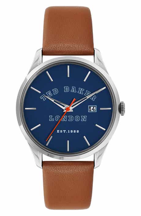 Ted Baker Leytonn Leather Strap Watch, 40mm